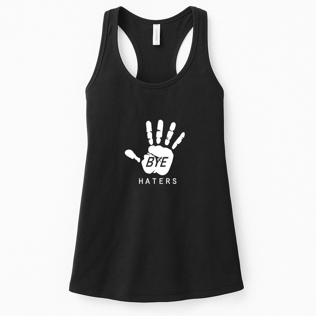 Funny Pictures Bye Haters With Hands Womens Tank Top