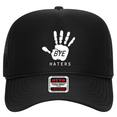 Funny Pictures Bye Haters With Hands Trucker Hat