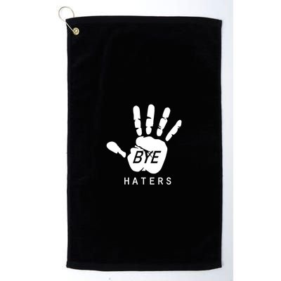 Funny Pictures Bye Haters With Hands Golf Towel