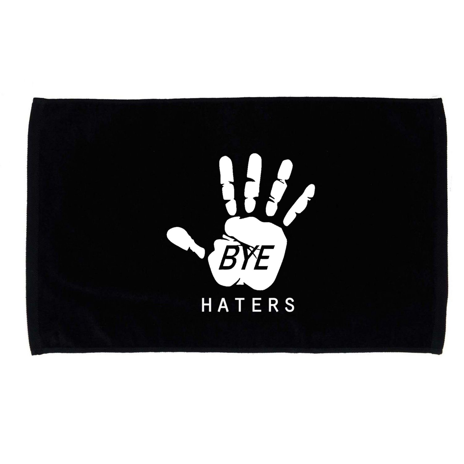 Funny Pictures Bye Haters With Hands Microfiber Hand Towel