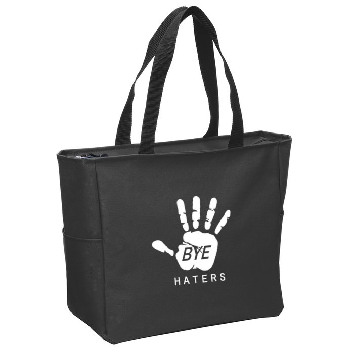 Funny Pictures Bye Haters With Hands Zip Tote Bag