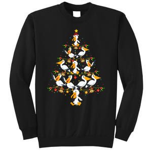 Funny Pelican Birds Lover Xmas Gift Pelican Christmas Tree Sweatshirt