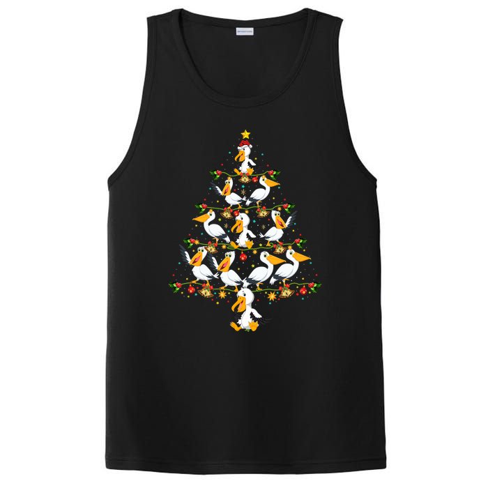 Funny Pelican Birds Lover Xmas Gift Pelican Christmas Tree PosiCharge Competitor Tank