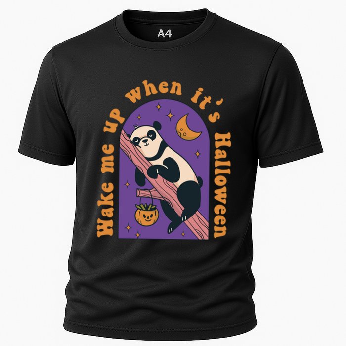 Funny Panda Bear Sleeping Wake Me Up When Its Halloween Meaningful Gift Performance Shirt