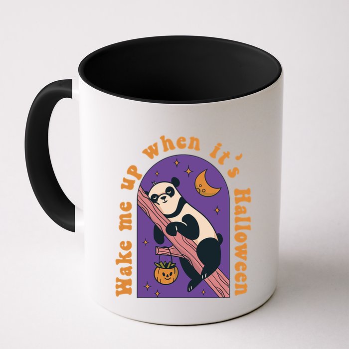 Funny Panda Bear Sleeping Wake Me Up When Its Halloween Meaningful Gift Mug