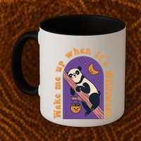 Funny Panda Bear Sleeping Wake Me Up When Its Halloween Meaningful Gift Mug