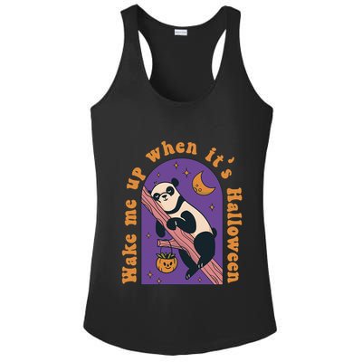 Funny Panda Bear Sleeping Wake Me Up When Its Halloween Meaningful Gift Ladies PosiCharge Competitor Racerback Tank