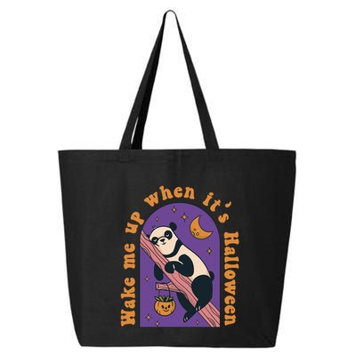 Funny Panda Bear Sleeping Wake Me Up When Its Halloween Meaningful Gift 25L Jumbo Tote