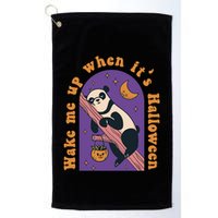 Funny Panda Bear Sleeping Wake Me Up When Its Halloween Meaningful Gift Golf Towel