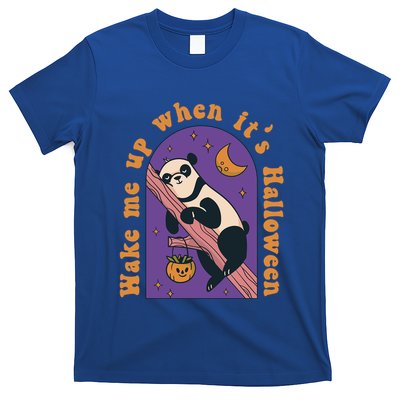 Funny Panda Bear Sleeping Wake Me Up When Its Halloween Meaningful Gift T-Shirt