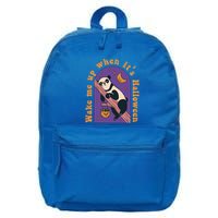 Funny Panda Bear Sleeping Wake Me Up When Its Halloween Meaningful Gift 16 in Basic Backpack