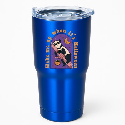 Funny Panda Bear Sleeping Wake Me Up When Its Halloween Meaningful Gift Tumbler