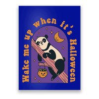 Funny Panda Bear Sleeping Wake Me Up When Its Halloween Meaningful Gift Poster