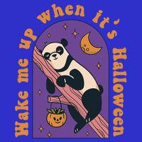 Funny Panda Bear Sleeping Wake Me Up When Its Halloween Meaningful Gift Poster