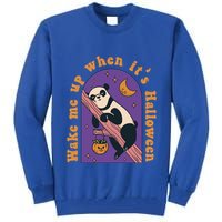 Funny Panda Bear Sleeping Wake Me Up When Its Halloween Meaningful Gift Tall Sweatshirt