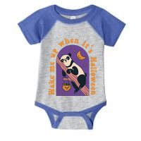 Funny Panda Bear Sleeping Wake Me Up When Its Halloween Meaningful Gift Infant Baby Jersey Bodysuit