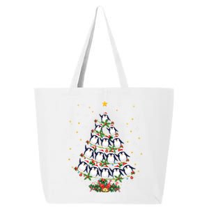 Funny Penguin Bird Xmas Gift Penguin Christmas Tree Gift 25L Jumbo Tote