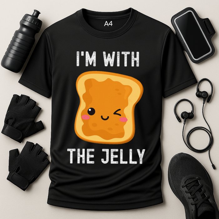 Funny Peanut Butter & Jelly Matching His & Hers Couples Cooling Performance Crew T-Shirt