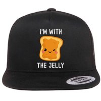 Funny Peanut Butter & Jelly Matching His & Hers Couples Flat Bill Trucker Hat