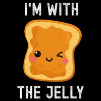 Funny Peanut Butter & Jelly Matching His & Hers Couples Flat Bill Trucker Hat