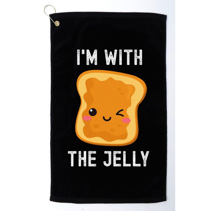 Funny Peanut Butter & Jelly Matching His & Hers Couples Golf Towel