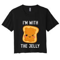 Funny Peanut Butter & Jelly Matching His & Hers Couples Women's Crop Top Tee