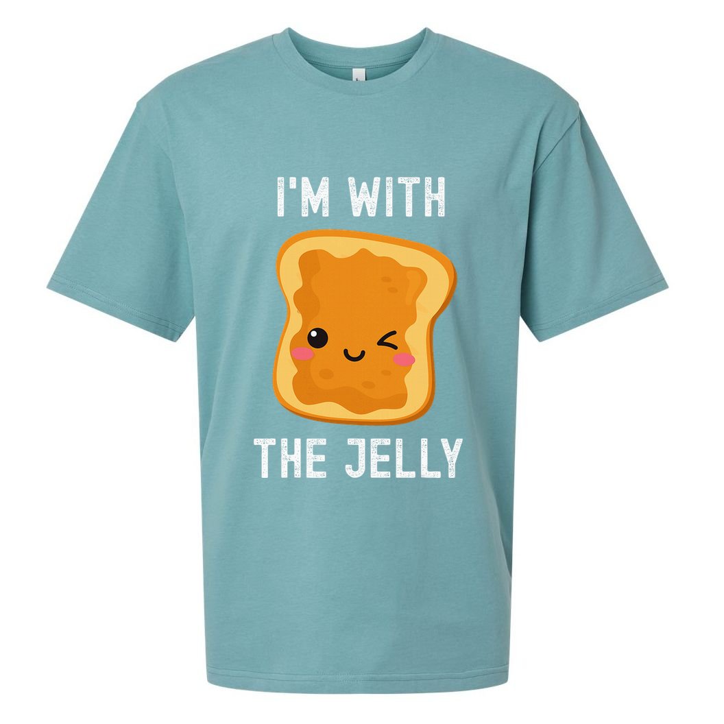 Funny Peanut Butter & Jelly Matching His & Hers Couples Sueded Cloud Jersey T-Shirt