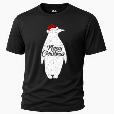 Funny Penguin Bird Lover Xmas Santa Hat Penguin Christmas Gift Performance Shirt