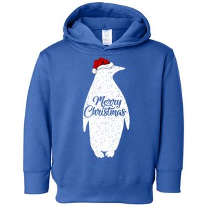 Funny Penguin Bird Lover Xmas Santa Hat Penguin Christmas Gift Toddler Hoodie