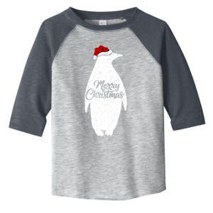 Funny Penguin Bird Lover Xmas Santa Hat Penguin Christmas Gift Toddler Fine Jersey T-Shirt