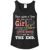 Flute Player Book Lover Flutist Marching Band Musician Ladies Essential Tank