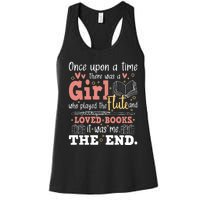 Flute Player Book Lover Flutist Marching Band Musician Women's Racerback Tank