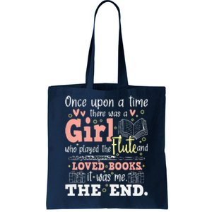 Flute Player Book Lover Flutist Marching Band Musician Tote Bag