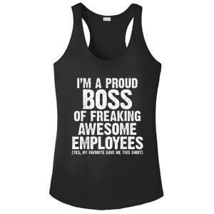 Funny Proud Boss Of Awesome Employee Appreciation Office Ladies PosiCharge Competitor Racerback Tank