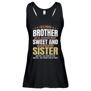 Funny Proud Brother From Awesome Sister Christmas Xmas Famil Ladies Essential Flowy Tank