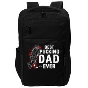 Funny Pun Best Pucking Dad Meaningful Gift Impact Tech Backpack