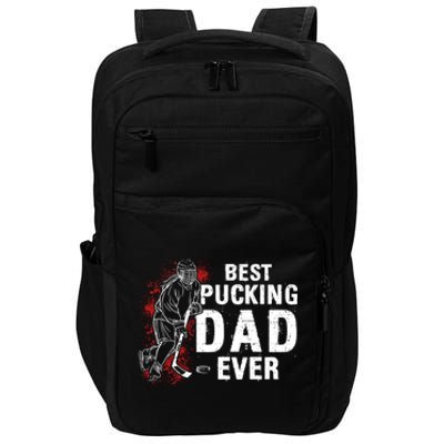 Funny Pun Best Pucking Dad Meaningful Gift Impact Tech Backpack