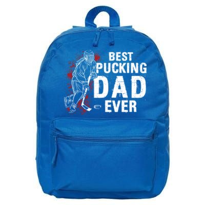 Funny Pun Best Pucking Dad Meaningful Gift 16 in Basic Backpack