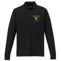 funny Parakeet Budgie Rules Bird Budgerigar Performance Long Sleeve Polo