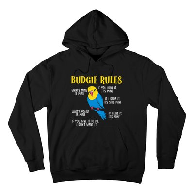 funny Parakeet Budgie Rules Bird Budgerigar Hoodie