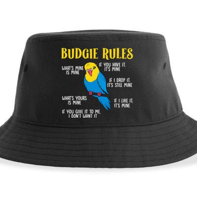 funny Parakeet Budgie Rules Bird Budgerigar Sustainable Bucket Hat