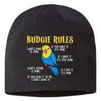 funny Parakeet Budgie Rules Bird Budgerigar Sustainable Beanie