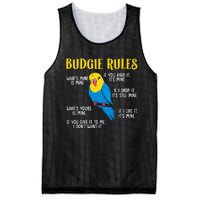 funny Parakeet Budgie Rules Bird Budgerigar Mesh Reversible Basketball Jersey Tank