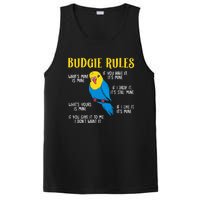 funny Parakeet Budgie Rules Bird Budgerigar PosiCharge Competitor Tank