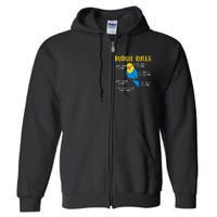 funny Parakeet Budgie Rules Bird Budgerigar Full Zip Hoodie