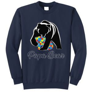 Funny Papa Bear Autism Awareness Autism Matching Family Dad Sweatshirt