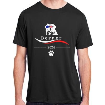 Funny Political Bernese Mountain Dog Feel The Berner Adult ChromaSoft Performance T-Shirt