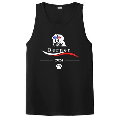 Funny Political Bernese Mountain Dog Feel The Berner PosiCharge Competitor Tank