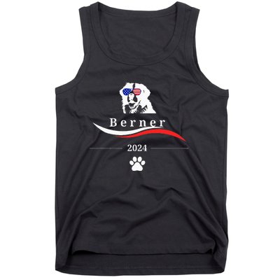 Funny Political Bernese Mountain Dog Feel The Berner Tank Top