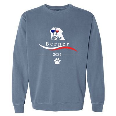 Funny Political Bernese Mountain Dog Feel The Berner Garment-Dyed Sweatshirt